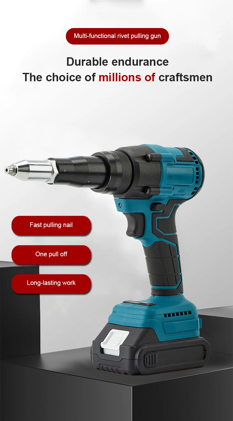 Gainjoys Wholesale 12V Cordless Rivet Gun Battery Rivet Gun Electric Riveter Battery Built-in Tool