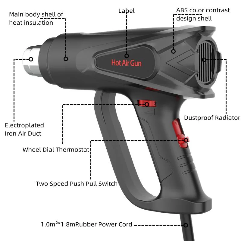 214b Best Mini Plastic Adjustable Quick Variable Power Tool Temperature Glue Vinyl Wrap Heat Welder Gun